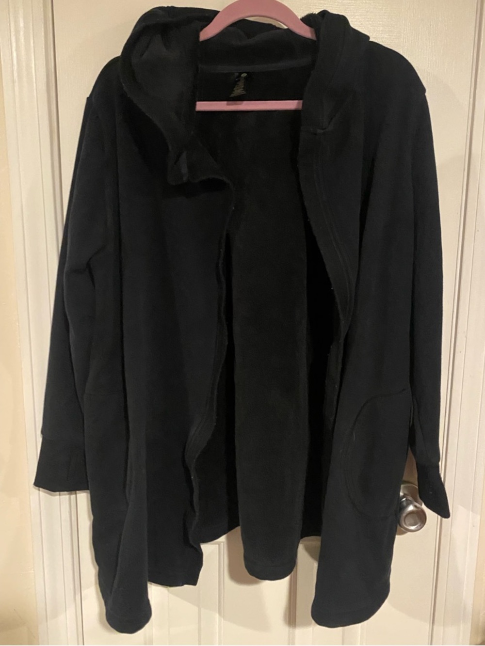 Active Life Black Hooded Fleece Jacket